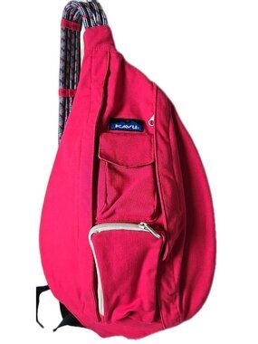 KAVU Rope Sling Bag Pink Crossbody Backpack Outdoor Travel Hiking Casual Unisex
